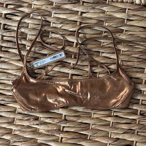 SKIMS Metallic Swim top